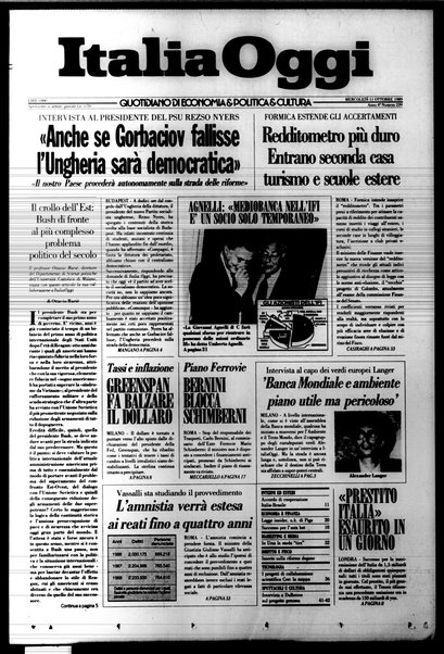 Italia oggi : quotidiano di economia finanza e politica